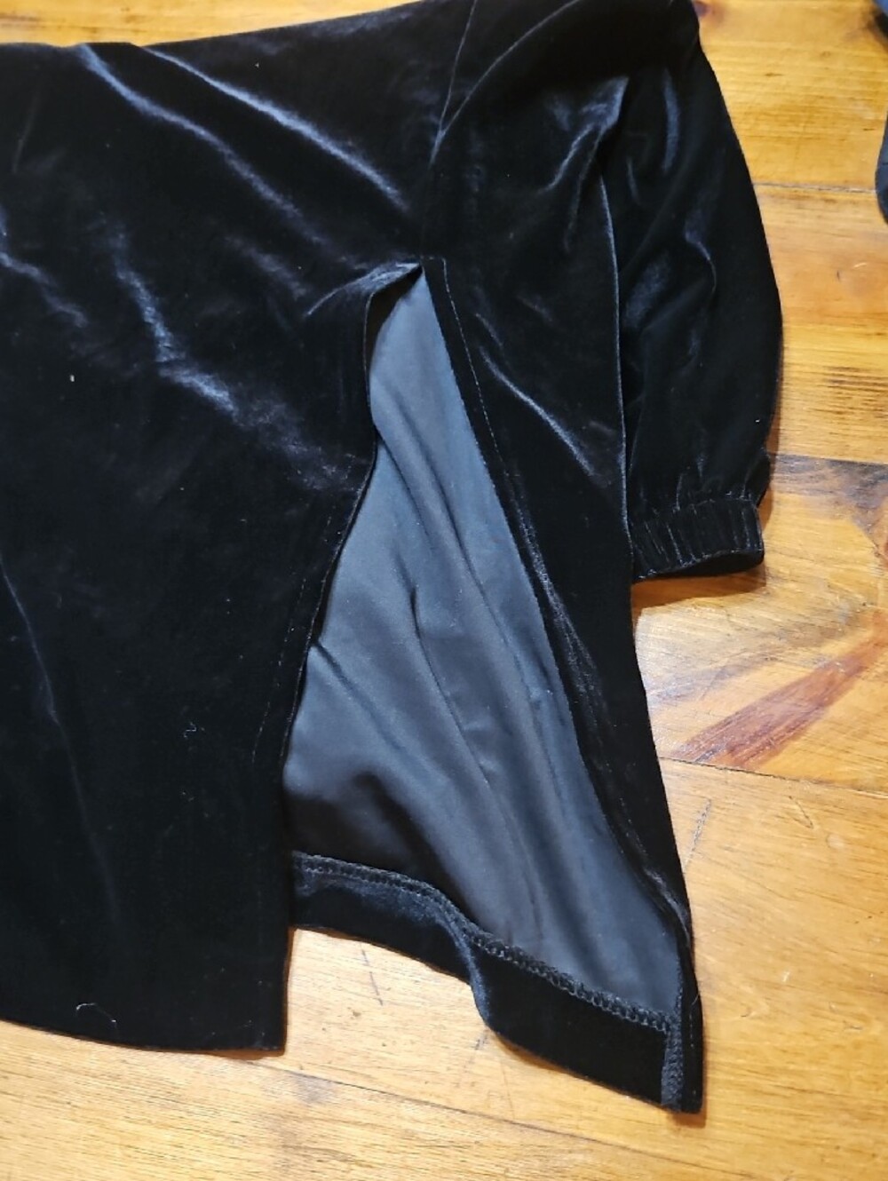 MSK Women's Black Velvet Skirt - Picture 4 of 4